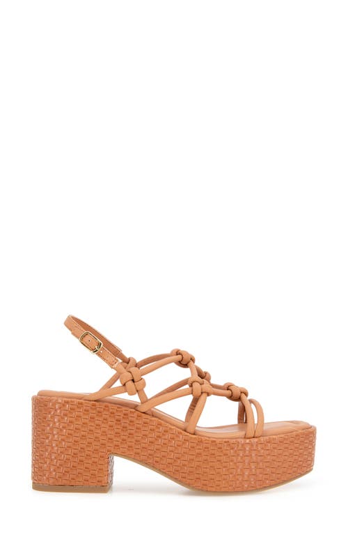 Reaction Kenneth Cole Essa Knot Platform Sandal In Rust