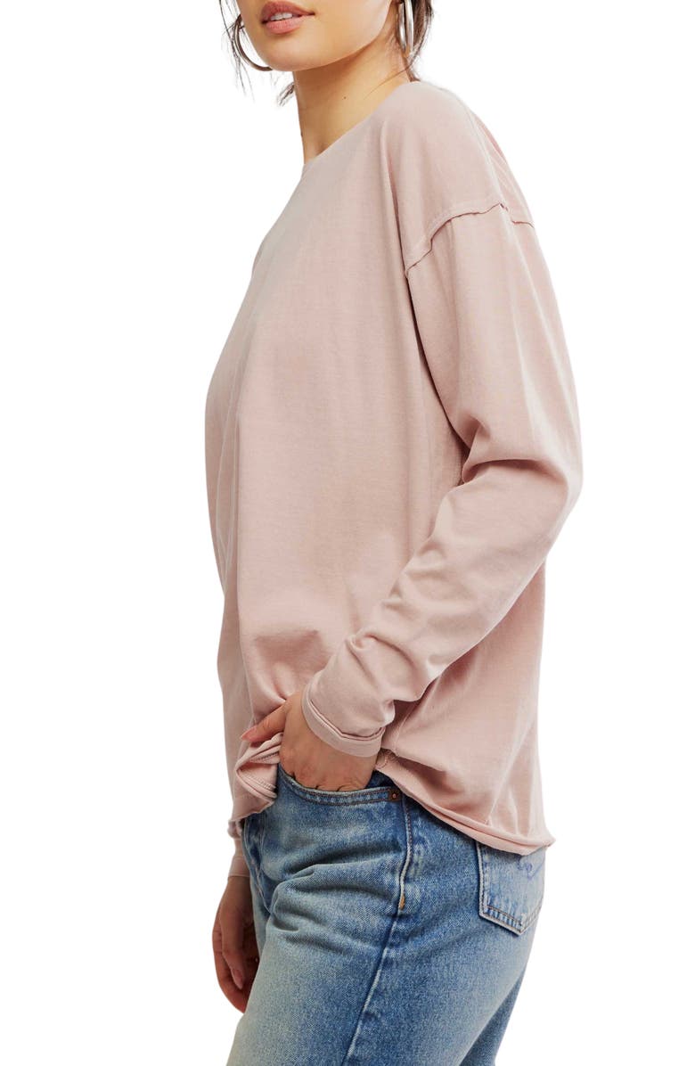 Free People Nina Long Sleeve T-Shirt, Alternate, color, Cashmere