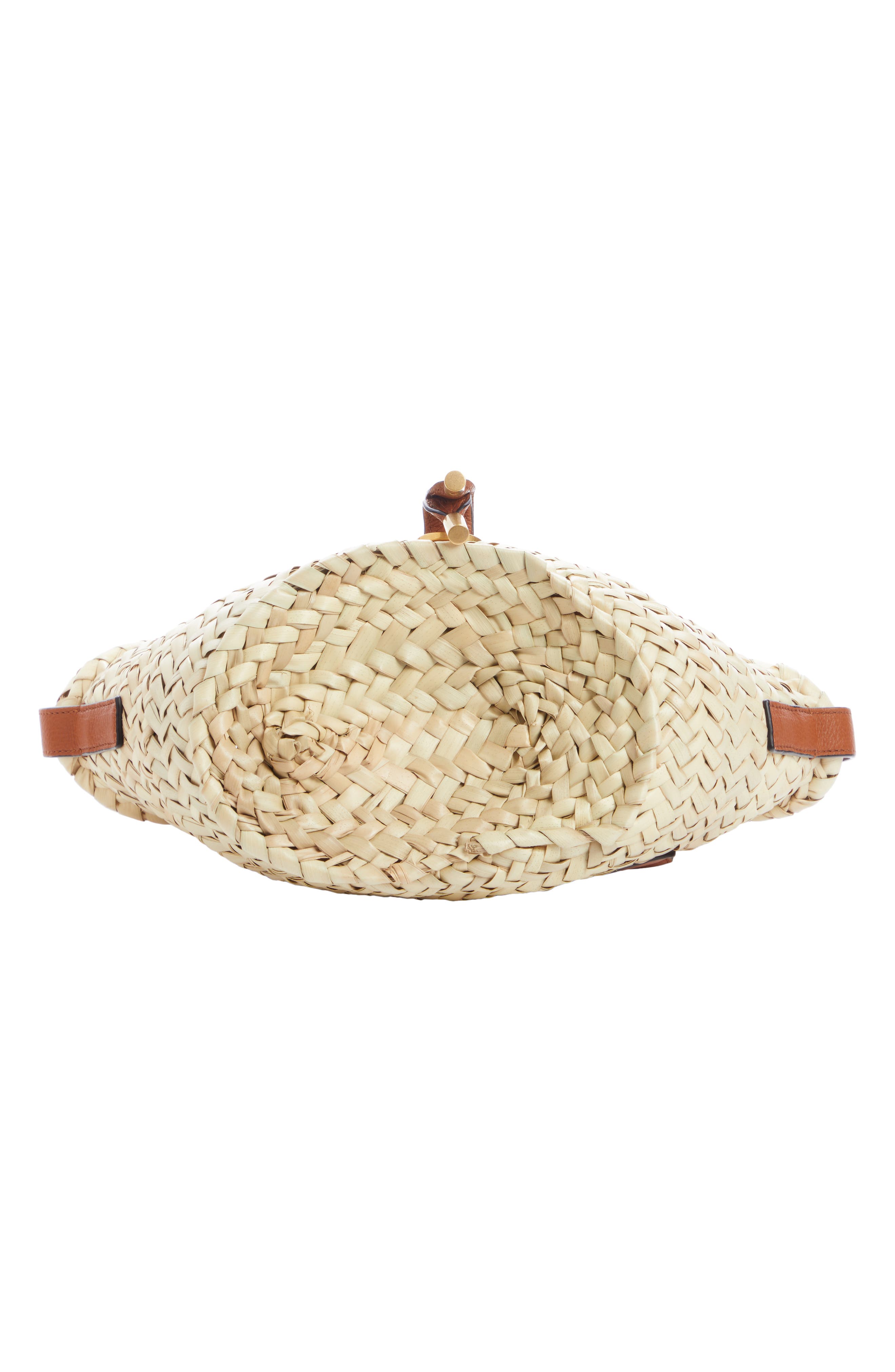 Chloé Marcie Leather & Raffia Crossbody Bag, Alternate, color, 