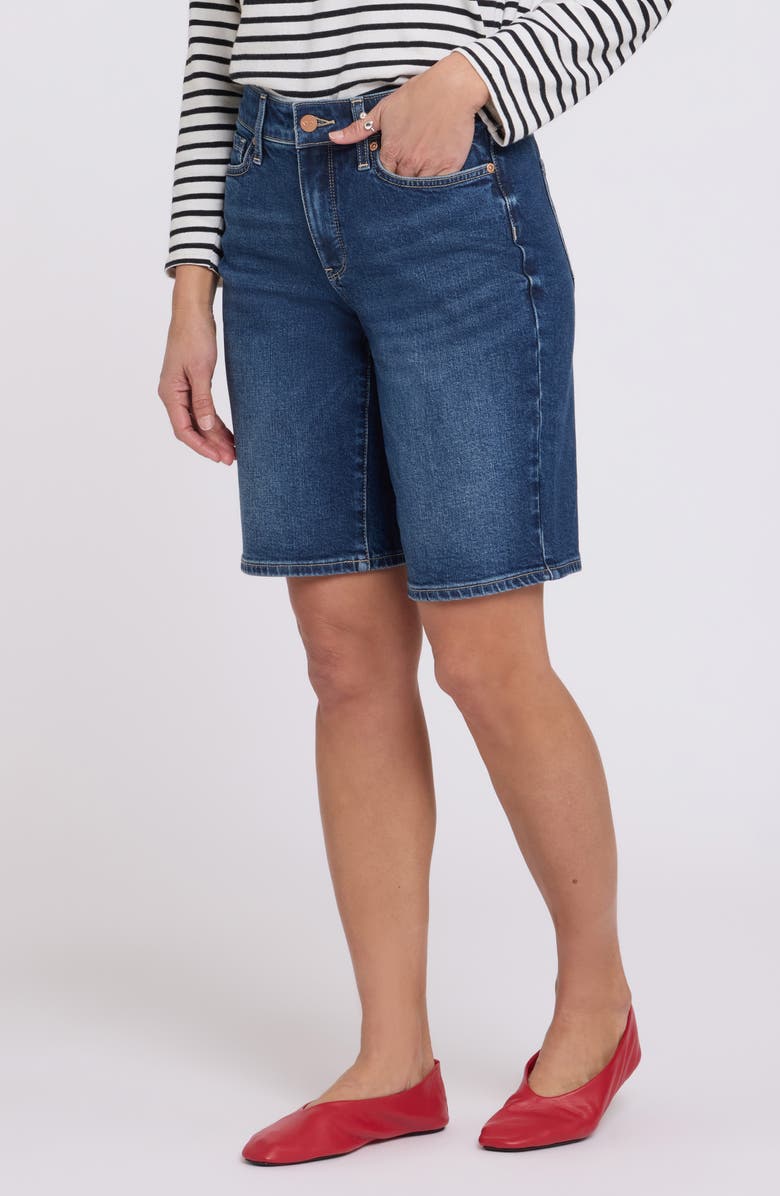 NYDJ Lilly Relaxed Long Denim Shorts, Main, color, Rio Rapids