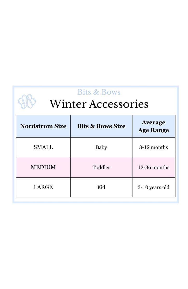 Bits & Bows Golf Flag Knit Hat/Mittens Bundle, Alternate, color, Pink/Green