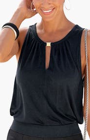 LASCANA Sleeveless Keyhole Top