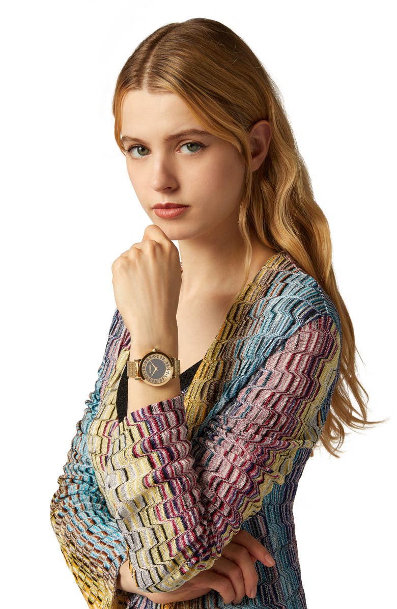 Missoni Melrose Bracelet Watch, 36mm, Alternate, color, Ip Yellow Gold