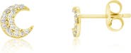 The Lovery Fine Jewelry Diamond Moon Stud Earrings