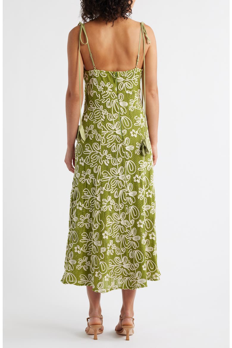 Trina Corded Midi Dress, Alternate, color, OLIVE
