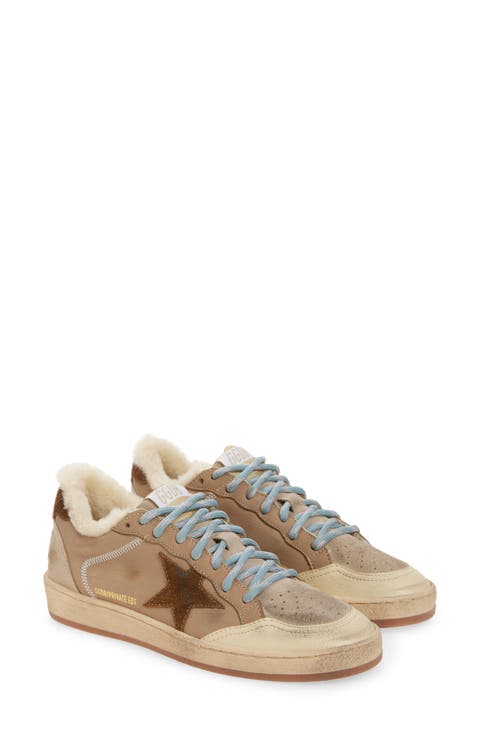 Ball Star Low Top Faux Shearling Lined Sneaker (Women) (Nordstrom Exclusive)