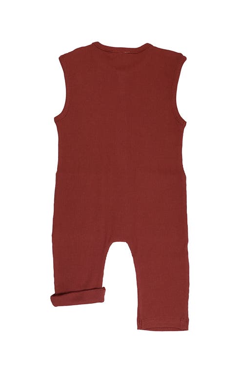 Turtledove London Kids Organic Cotton Rib Romper In Red
