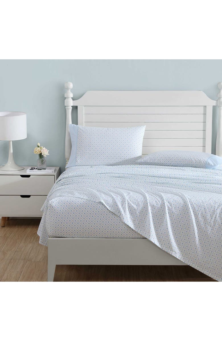 Laura Ashley Kate Cotton Percale Sheet Set, Alternate, color, Pastel Blue