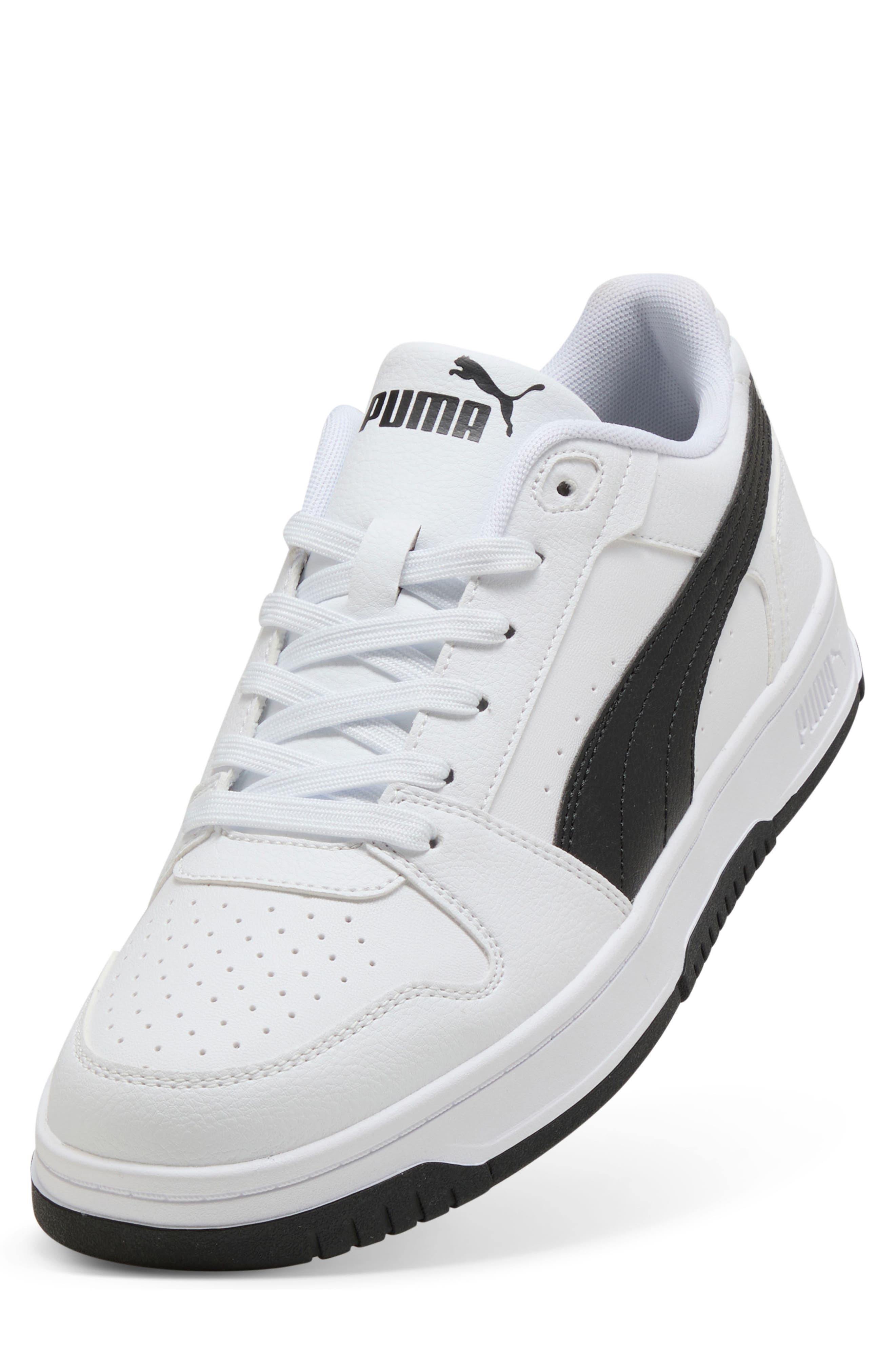 Rebound Slam Lo Sneaker, Main, color, PUMA WHITE/ PUMA BLACK