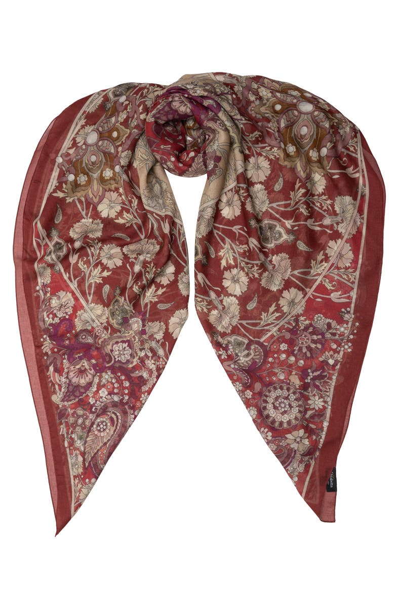 Elizabetta Stella - Modal Cashmere Scarf Shawl for Women, Main, color, Berry Red