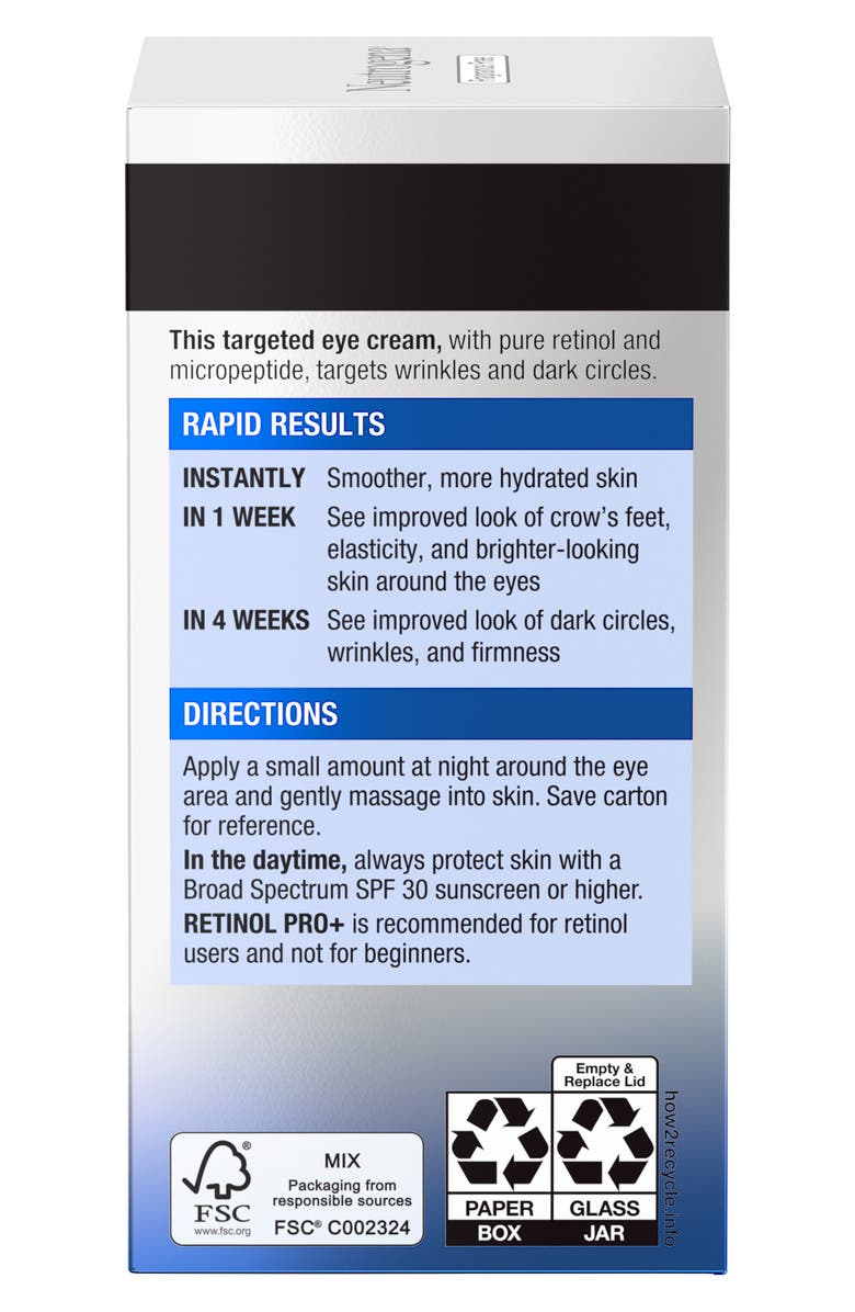 NEUTROGENA Rapid Wrinkle Repair Retinol Pro+ Eye Cream, Alternate, color, 