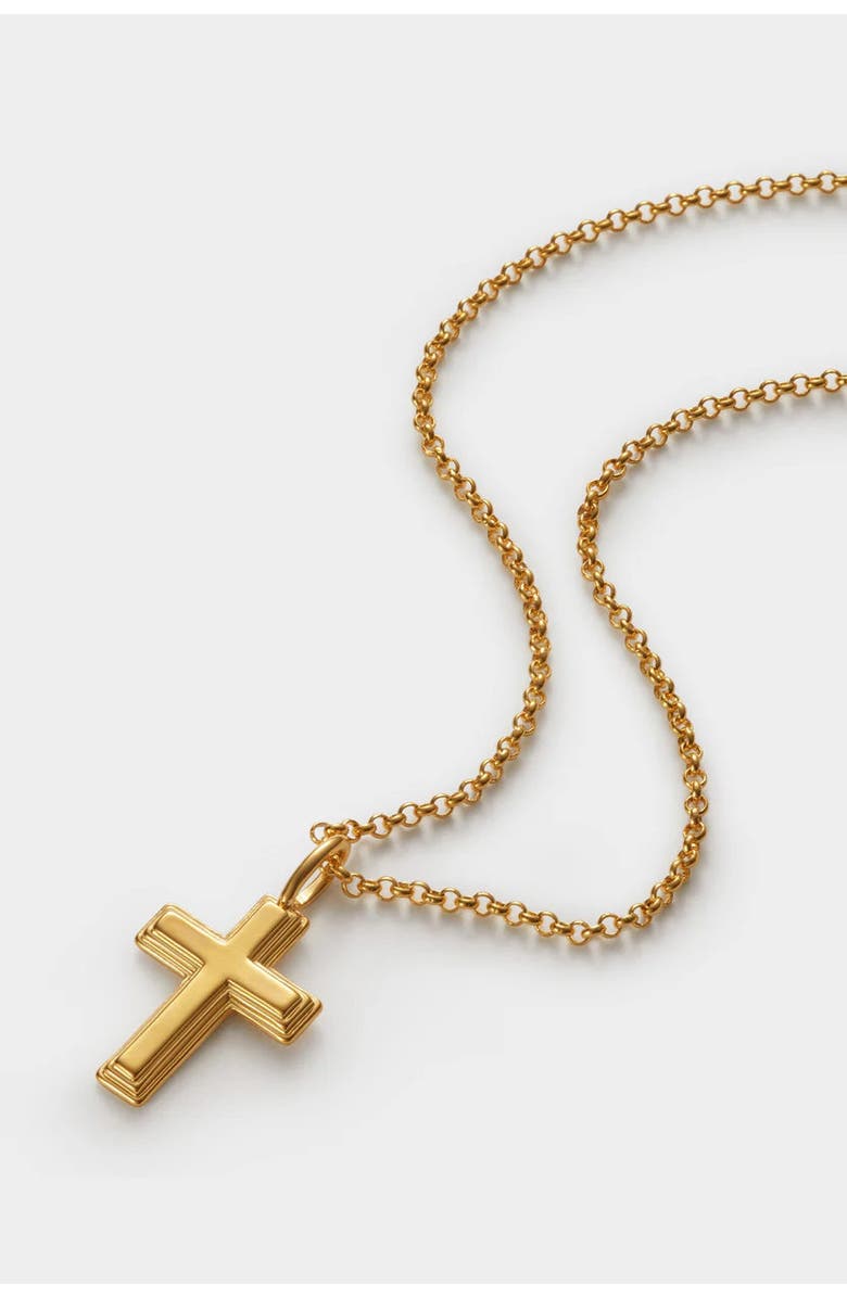 Katie Loxton Cross Waterproof Gold Necklace, Alternate, color, Gold