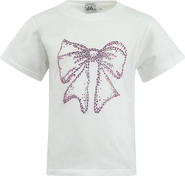 Lola + The Boys Crystal Bow T-shirt