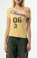 PacSun Champion Off the Shoulder T-Shirt