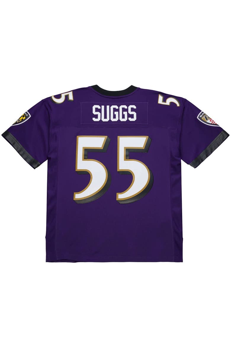 Men's Mitchell & Ness Terrell Suggs Purple Baltimore Ravens 2003 Legacy Replica Jersey, Alternate, color, Purple