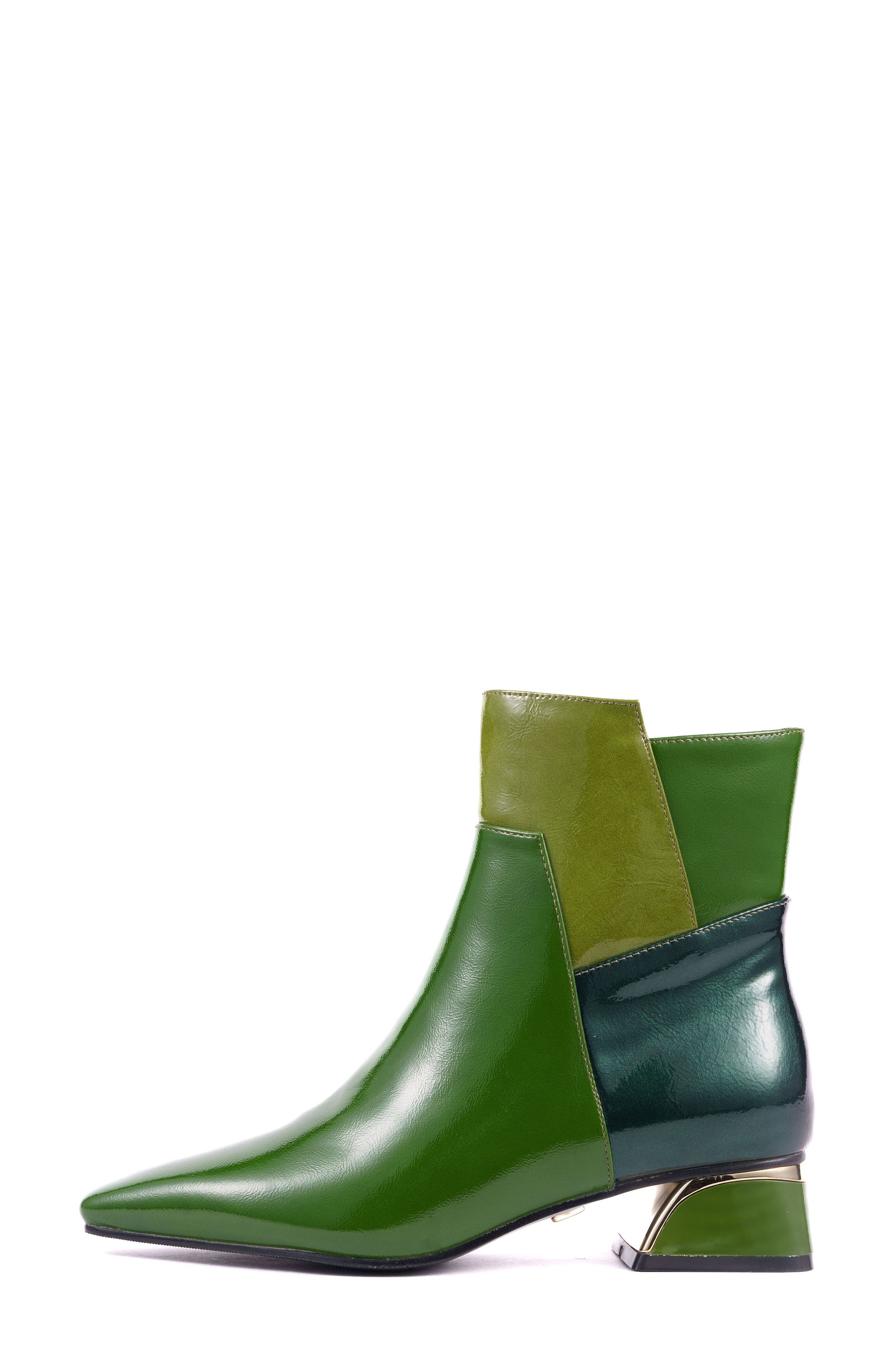 Rudy Faux Leather Pointed Toe Bootie, Alternate, color, GREEN MULTI