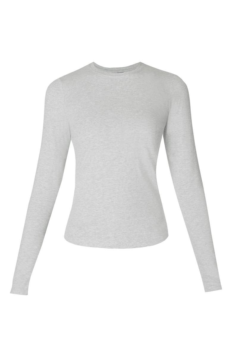 Sweaty Betty Essential Sculpt Long Sleeve T-Shirt, Alternate, color, Light Grey Marl