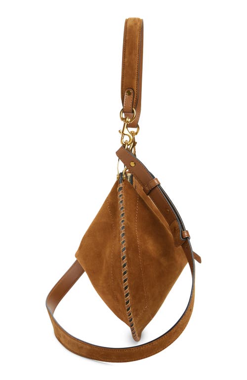 Isabel Marant Oskan Whipstitch Soft Suede Shoulder Bag