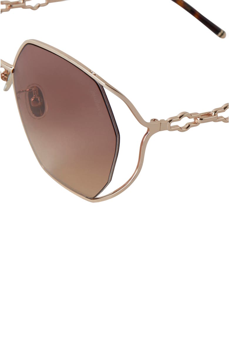Mulberry Willow Metal Sunglasses, Alternate, color, Gold-Teak