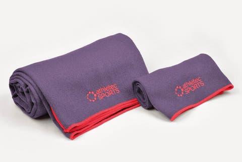 2-Piece Yoga Mat Towel and Hand Towel Set