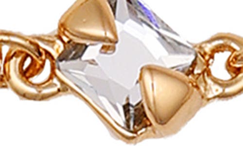 Vince Camuto Crystal Chain Necklace In Goldtone