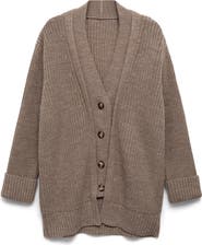 MANGO Oversize V-Neck Cardigan