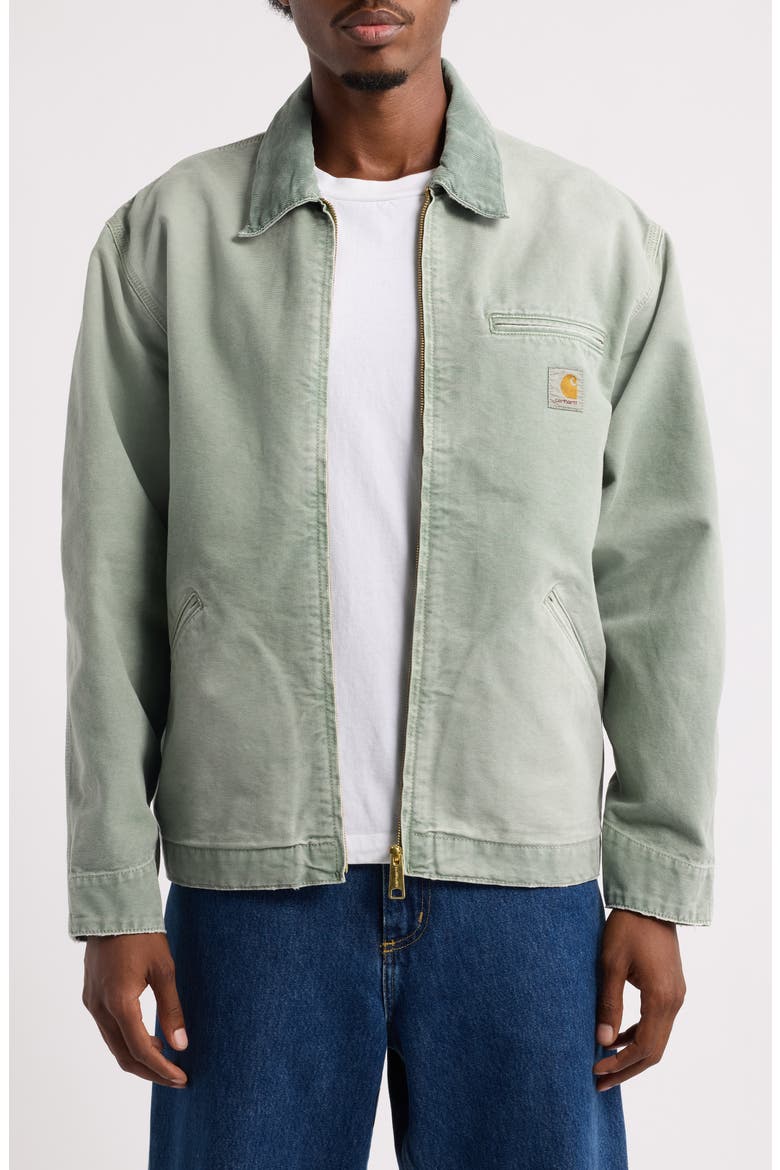 OG Detroit Workwear Jacket, Main, color, SHADY GREEN DESTROY WASH