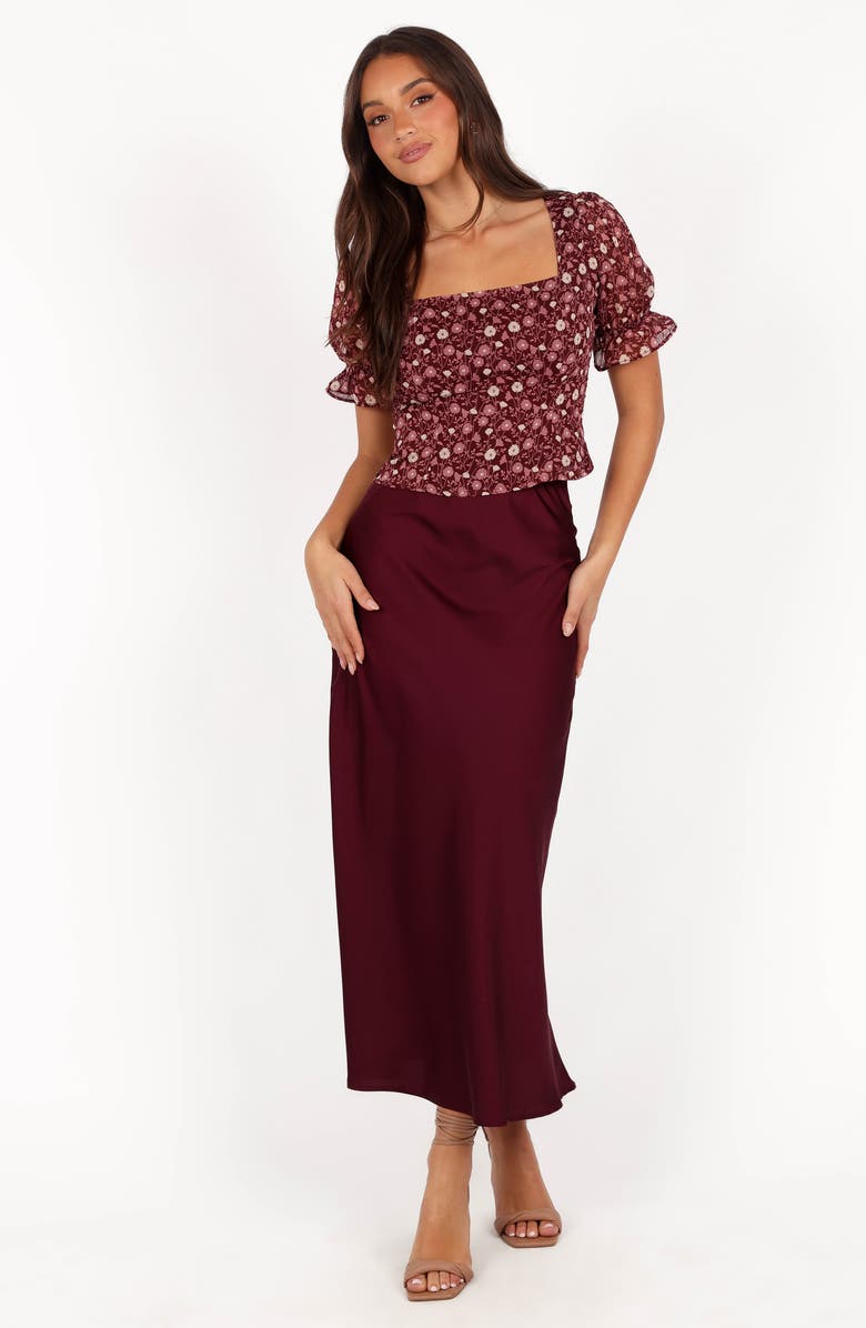 Petal & Pup Lucie Floral Puff Sleeve Crop Top, Alternate, color,