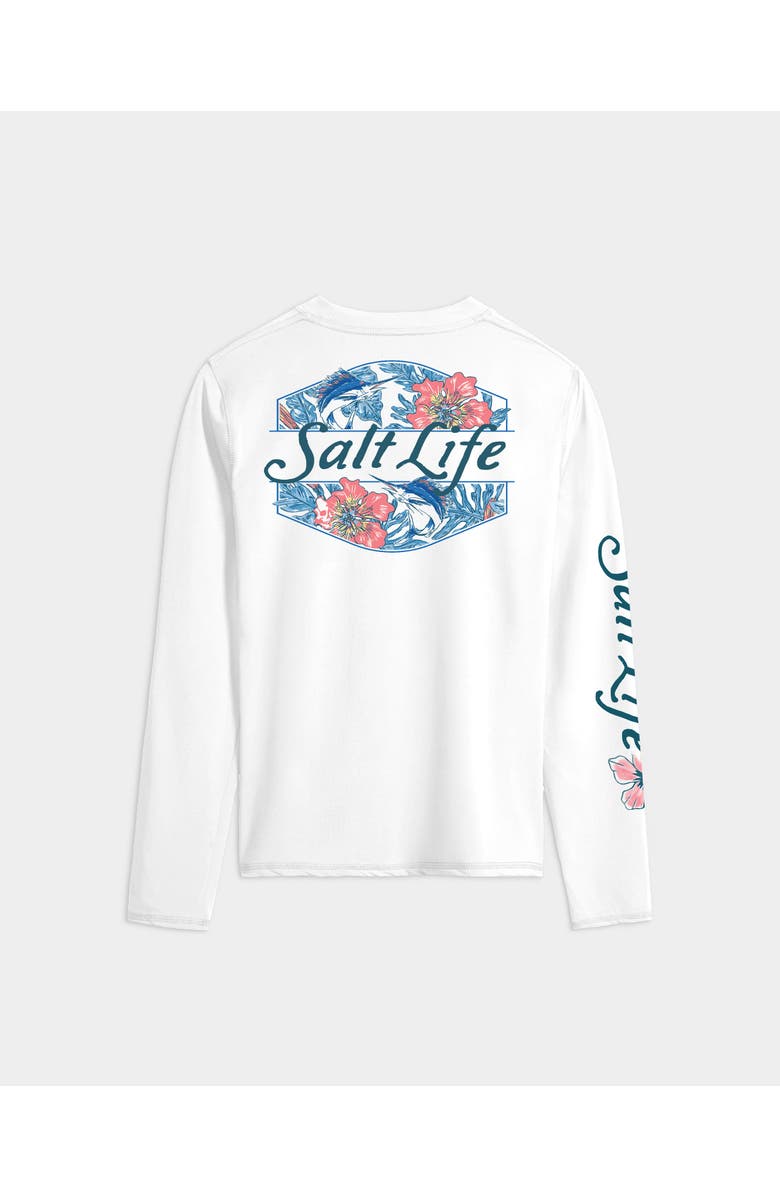 Salt Life Sailing Tropics Performance Long Sleeve Tee, Alternate, color, White