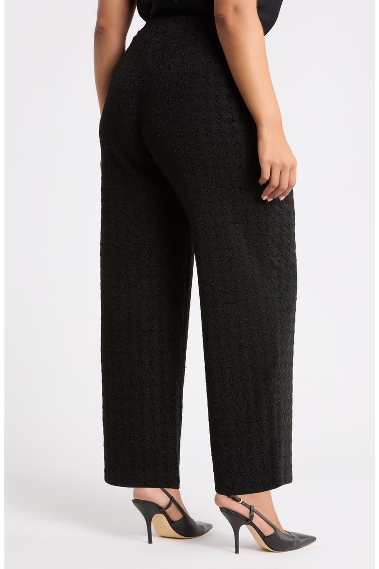 Metallic Pull-On Wide Leg Pants, Alternate, color, ANNE BLACK