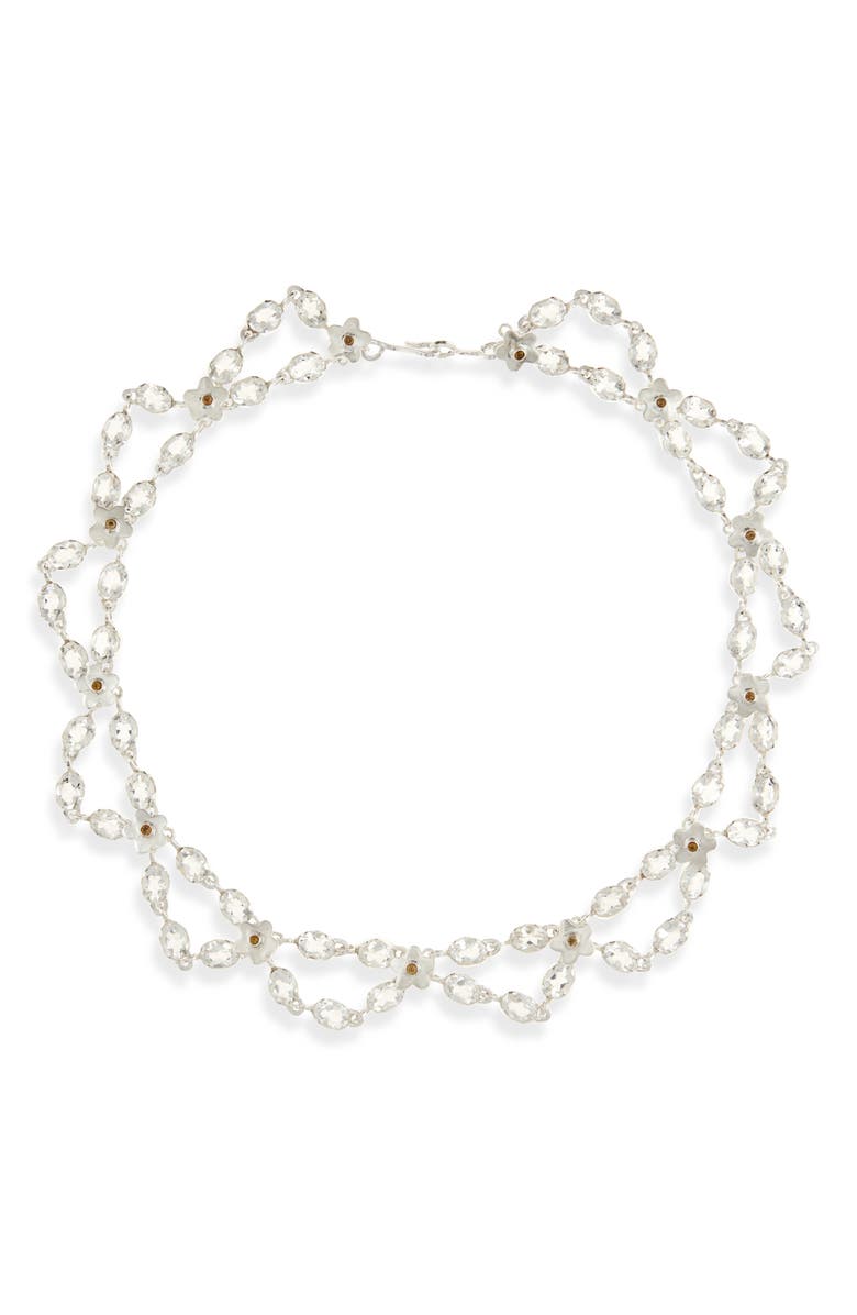 SHANA CAVE Princess Quartz & Citrine Choker Necklace, Main, color, Clear Quartz And Citrine