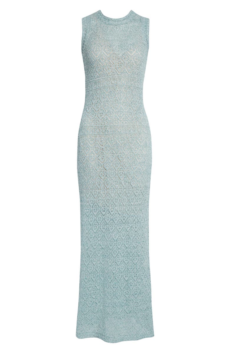 Eleventy Linen Blend Sleeveless Dress, Alternate, color, Jade