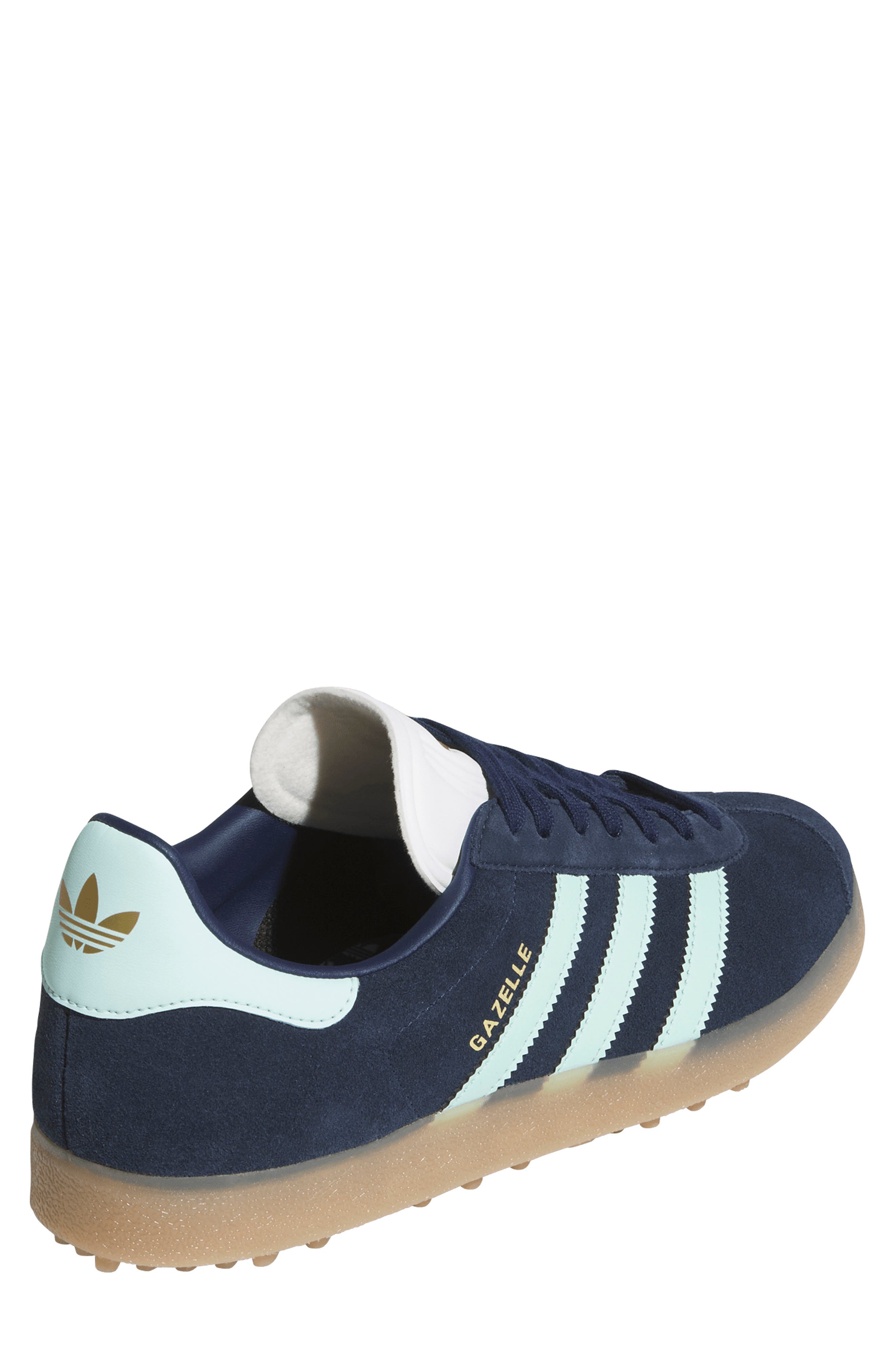 adidas Gazelle Golf Sneaker, Alternate, color, Indigo/ Mint/ White