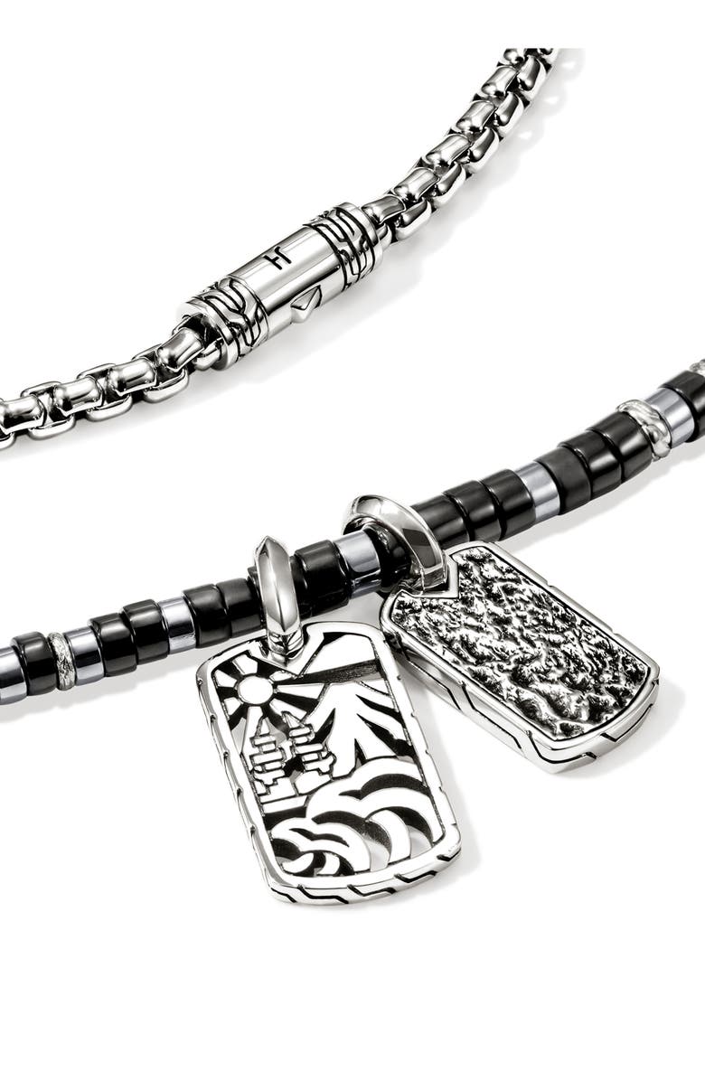 John Hardy Heishi Tag Necklace Sterling Silver, Alternate, color, Silver