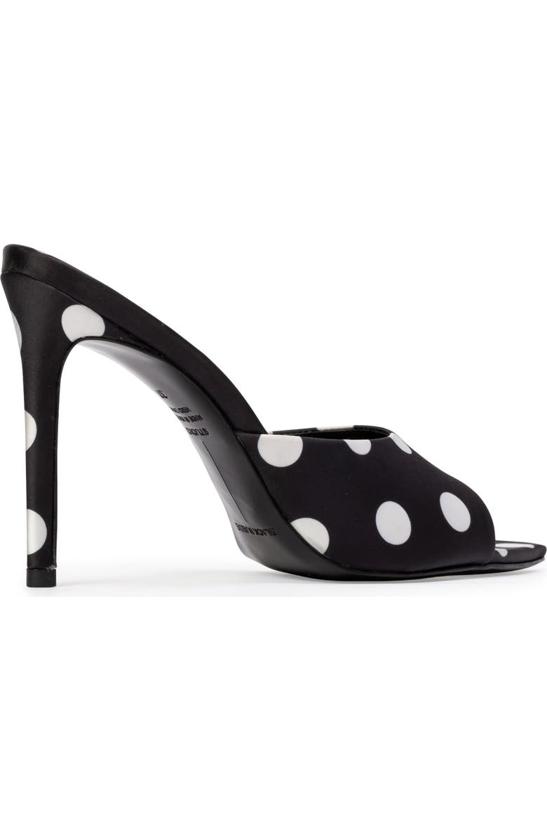 BLACK SUEDE STUDIO Bella 100 Mule, Alternate, color, Black Polka Dot Satin