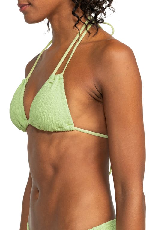 Shop Roxy Aruba Tiki Triangle Bikini Top In Margarita Green