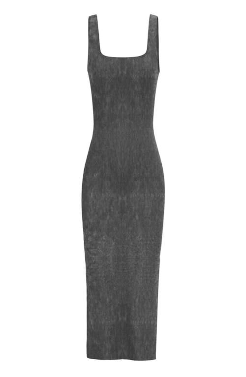 Vitality Cloud Ii Rib Basic Midi Dress In Gray