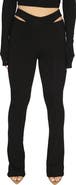 Naked Wardrobe Cutout Waist Rib Pants