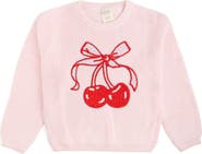 Sweet Wink Cherry Bow Knit Sweater