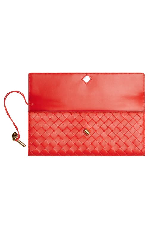 Bottega Veneta Long Andiamo Intrecciato Clutch Bag In Multi