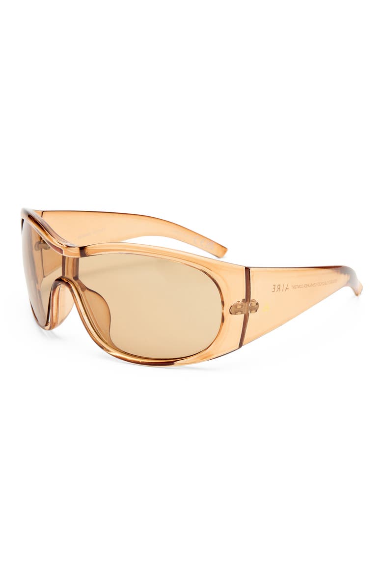 Gender Inclusive Artemis 155mm Shield Sunglasses, Alternate, color, CLAY / HAZEL TINT