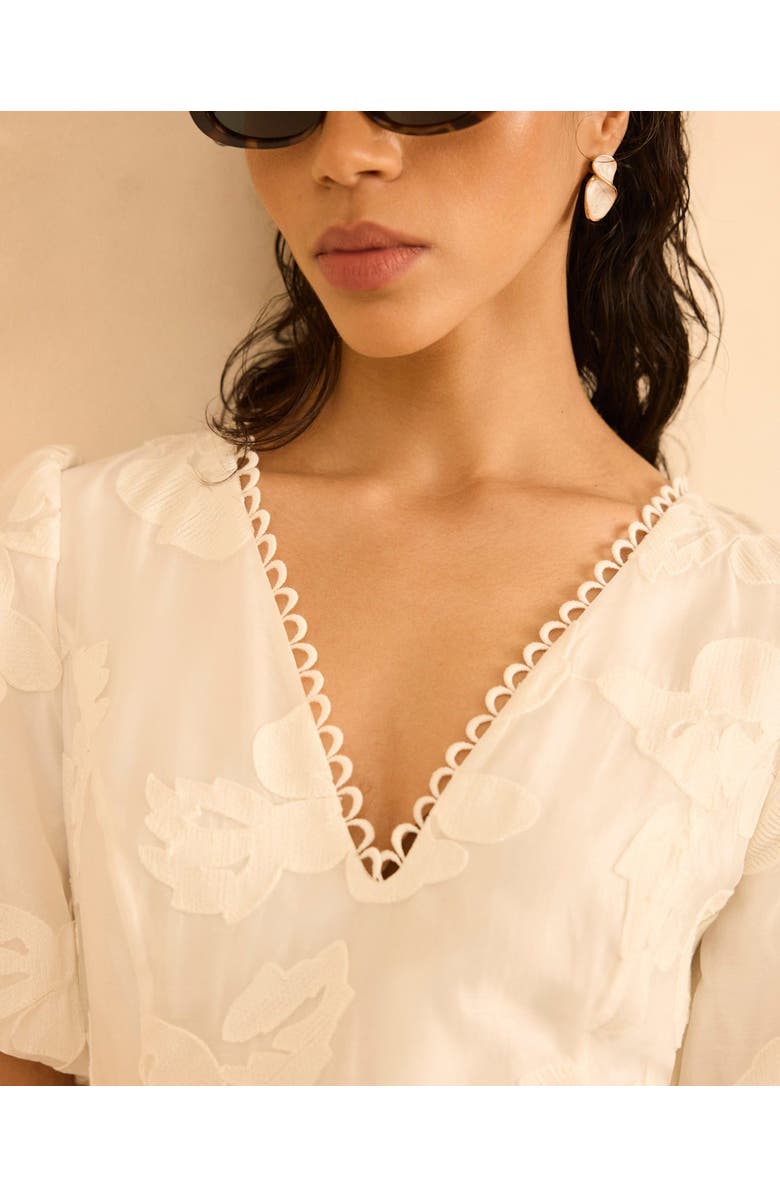 MINT VELVET Cotton Blend Floral Maxi Dress, Alternate, color, Ivory