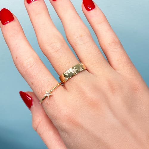 The Lovery Fine Jewelry Diamond Star Ring In Gold