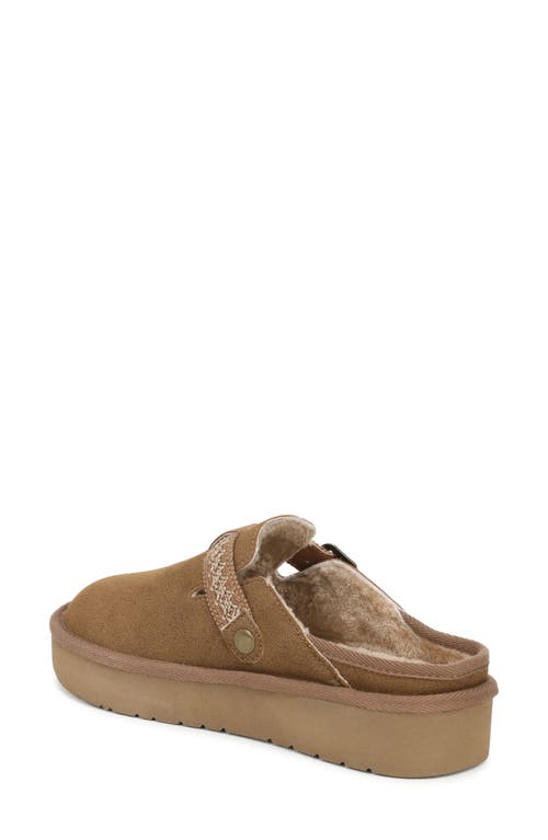 Blowfish Malibu Monday Faux Shearling Lined Clog Slipper In Brown