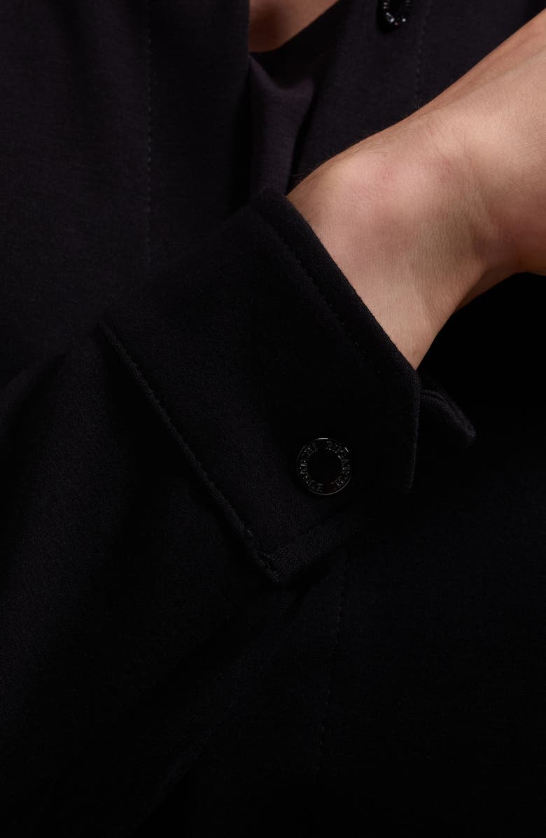 Bugatchi Soft Touch Knit Shirt Jacket, Alternate, color, Black