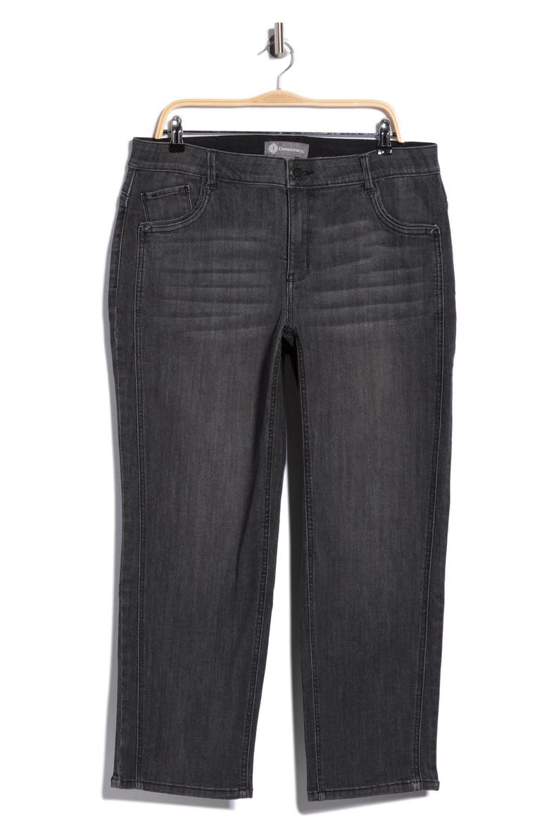 Double Side Seam Straight Leg Jeans, Main, color, BLACK/ WASHED BLACK
