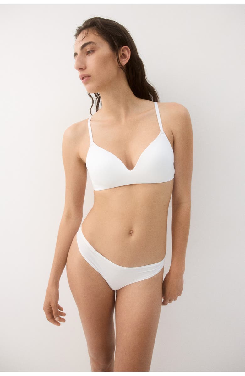 H&M 2-pack Microfibre Non-wired Bras, Alternate, color, Black/White