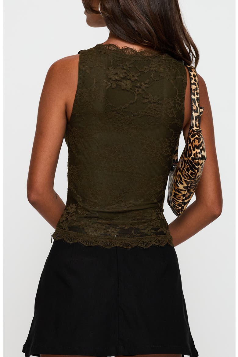 Far Away Lace Overlay Crop Tank, Alternate, color, DARK GREEN