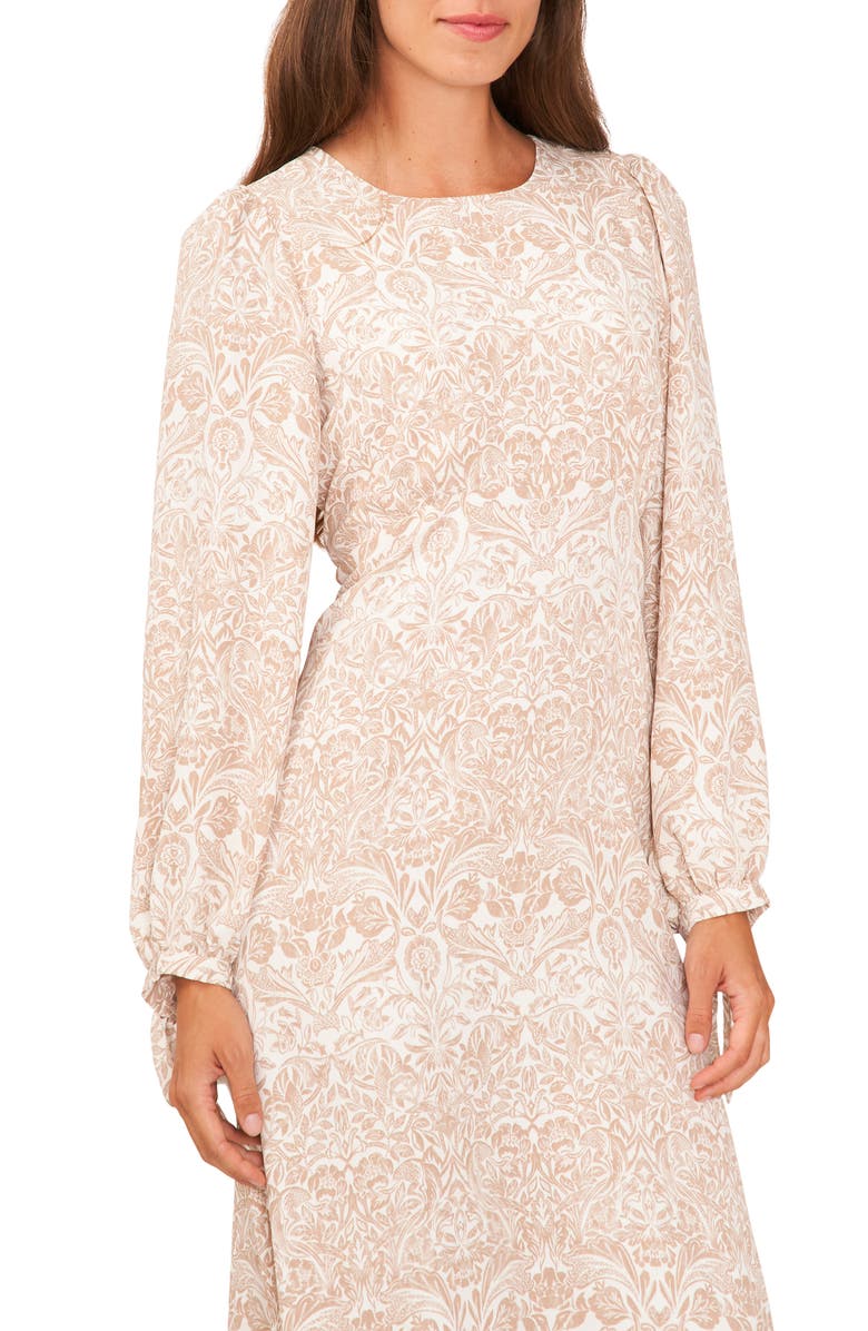 Halogen® Print Long Sleeve Maxi Dress | Nordstrom