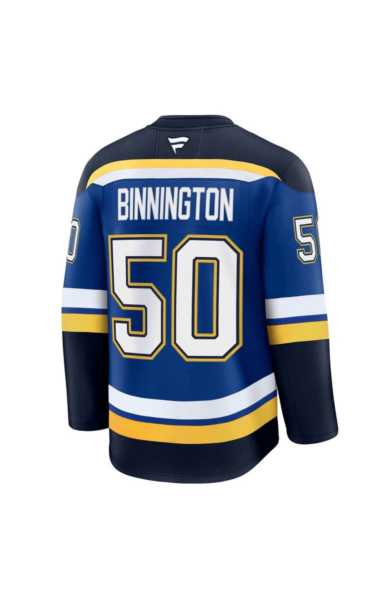 FANATICS Men's Fanatics Jordan Binnington Blue St. Louis Blues Home Premium Jersey, Alternate, color, 